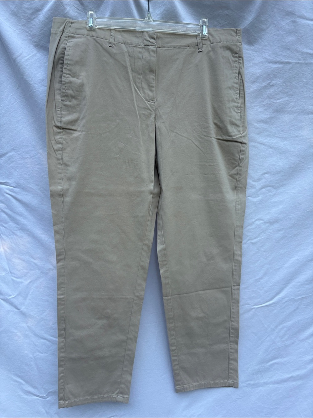 J. Jill Women's Khaki Straight-Leg Trousers